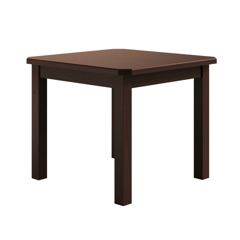 Mesa Quadrada Castanha de Madeira Maciça Pinus 88x88 para Cozinha Sala de Jantar Sfa