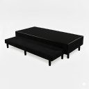 Ver imagem 1 de Base Cama Box Solteiro com Cama Auxiliar Conjugada:suede Preto/solteiro