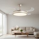 Ver mais imagens de Ventilador Retrátil Dourado T&a-14 – Led Multicor + Controle