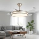 Ver imagem 5 de Ventilador Retrátil Dourado T&a-14 – Led Multicor + Controle