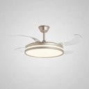 Ver imagem 2 de Ventilador Retrátil Dourado T&a-14 – Led Multicor + Controle