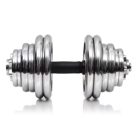 Halter Peso 30kg Ajustavel Anilhas Cromado Academia Musculaçao Cross Treino Exercicio Biceps Triceps