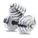 Ver imagem 2 de Halter Peso 30kg Ajustavel Anilhas Cromado Academia Musculaçao Cross Treino Exercicio Biceps Triceps