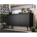 Ver imagem 5 de Buffet 3 Portas 136cm Retrô Elza Yescasa Preto