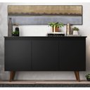 Ver imagem 1 de Buffet 3 Portas 136cm Retrô Elza Yescasa Preto