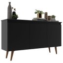 Ver imagem 2 de Buffet 3 Portas 136cm Retrô Elza Yescasa Preto