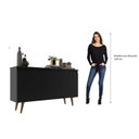 Ver imagem 6 de Buffet 3 Portas 136cm Retrô Elza Yescasa Preto