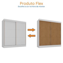 Guarda-roupa Casal Flex 2 Portas 3 Gavetas Pantanal - 12