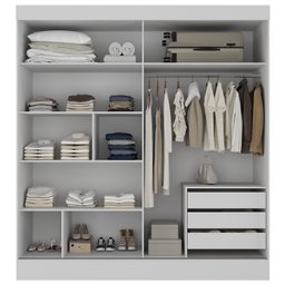 Guarda-roupa Casal Flex 2 Portas 3 Gavetas Pantanal - 5