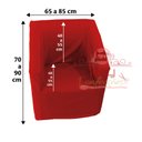 Ver imagem 1 de Capa Poltrona Ferradura Quadrada:vermelha