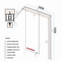 Ver imagem 3 de Kit Porta de Correr em Madeira com Ferragens P/ Portas de até 60kg