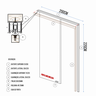 Kit Porta de Correr em Madeira com Ferragens P/ Portas de até 60kg - 3