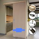 Ver imagem 1 de Kit Porta de Correr em Madeira com Ferragens P/ Portas de até 60kg