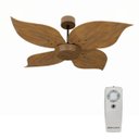 Ver imagem 3 de Ventilador de Teto com Controle Remoto Natuvent Flower no Light 4 Pás Madeira Imbuia