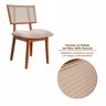 Conjunto Mesa Cristal com 6 cadeiras de Madeira Maciça, Rattan de Fibra 100% Natural e Estofada Livia Authentic - 17