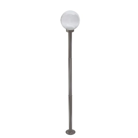 Poste de Jardim com Globo de Vidro Transparente 15x28 de 2,00m P18 em Aço Preto