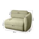 Ver imagem 4 de Sofá Modular 80cm com Braço Direito Orla CabeCasa MadeiraOriginals