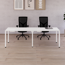 Ver imagem 1 de Mesa Auxiliar Lateral para Escrivaninha Plataforma Simples Pé Trave Smart 120x60cm Yescasa Branco