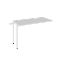 Ver imagem 6 de Mesa Auxiliar Lateral para Escrivaninha Plataforma Simples Pé Trave Smart 120x60cm Yescasa Branco