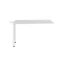Ver imagem 2 de Mesa Auxiliar Lateral para Escrivaninha Plataforma Simples Pé Trave Smart 120x60cm Yescasa Branco