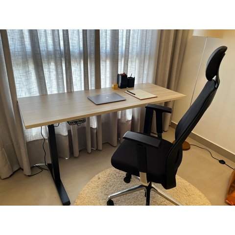 Mesa com Regulagem de Altura Elétrica Escrivaninha MEE1200P25 120cm Industrial Marrom