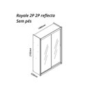 Ver imagem 6 de Guarda-Roupa Solteiro 2 Portas Reflecta com LED 100% MDF Royale