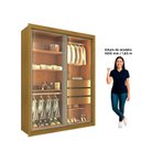 Ver imagem 5 de Guarda-Roupa Solteiro 2 Portas Reflecta com LED 100% MDF Royale