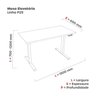 Mesa com Regulagem de Altura Elétrica Escrivaninha 150cm Mee1500p25 - 3