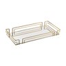 Bandeja Multiuso Hara Luiza Retangular 66,5 X 31,5 Cm:dourado - 1