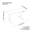Ver imagem 3 de Mesa com Regulagem de Altura Elétrica Escrivaninha 150cm Mee1500p25