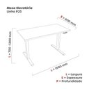 Ver imagem 3 de Mesa com Regulagem de Altura Elétrica Escrivaninha MEE1500P25 150cm Industrial Marrom