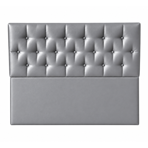Cabeceira de Cama Queen: Corino Cinza