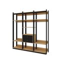 Ver imagem 2 de Conjunto Closet 3 Modulado COM1 Cabideiro e 4 Gavetas com Puxador em Courino Bege/Freijó/Preto