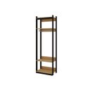 Ver imagem 4 de Conjunto Closet 3 Modulado COM1 Cabideiro e 4 Gavetas com Puxador em Courino Bege/Freijó/Preto