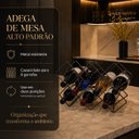 Ver imagem 7 de Suporte Adega de Mesa Porta Garrafas Preto Metal Goldenx
