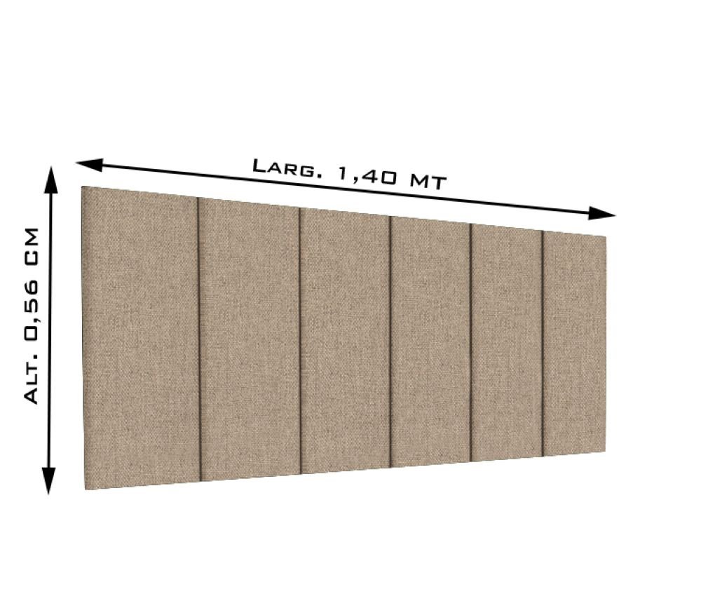 Painel de Cabeceira Casal 1.40 Lalus Berge 001 Dobravel - D&v - Lm Moveis - 3