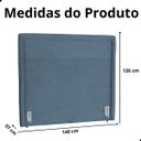 Ver imagem 7 de Cabeceira de Cama Box Estofada 140 Cm Casal Linho Stela