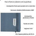 Ver imagem 3 de Cabeceira de Cama Box Estofada 140 Cm Casal Linho Stela