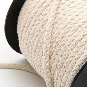 Corda Cordão Fio Barbante 7mm Cru Algodão 50m Macramê aliança macramê, tapetes, suportes de plantas,