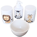 Ver imagem 5 de Kit Higiene Baby Safari 4 Pçs - Tampa com Trava - Plástico