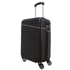 Mala para Viagem Compacta 10kg Bordo Abs Rodinhas 360 Preta Cor:preto;tamanho:u