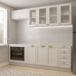 Cozinha Modulada 6 Peças sem Tampo com Balcão para Forno de Embutir Cabecasa Madeiramadeira - 1