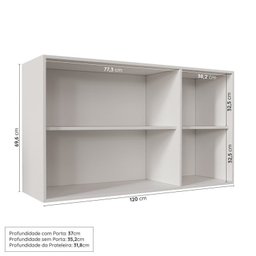 Cozinha Modulada 6 Peças sem Tampo com Balcão para Forno de Embutir Cabecasa Madeiramadeira - 11