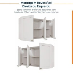 Cozinha Modulada 6 Peças sem Tampo com Balcão para Forno de Embutir Cabecasa Madeiramadeira - 12