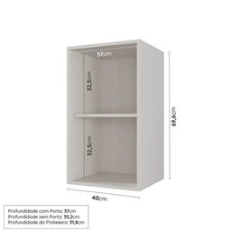 Cozinha Modulada 6 Peças sem Tampo com Balcão para Forno de Embutir Cabecasa Madeiramadeira - 9
