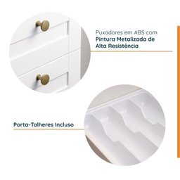 Cozinha Modulada 6 Peças sem Tampo com Balcão para Forno de Embutir Cabecasa Madeiramadeira - 5