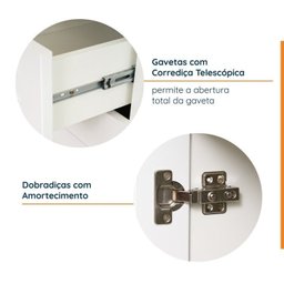 Cozinha Modulada 6 Peças sem Tampo com Balcão para Forno de Embutir Cabecasa Madeiramadeira - 3