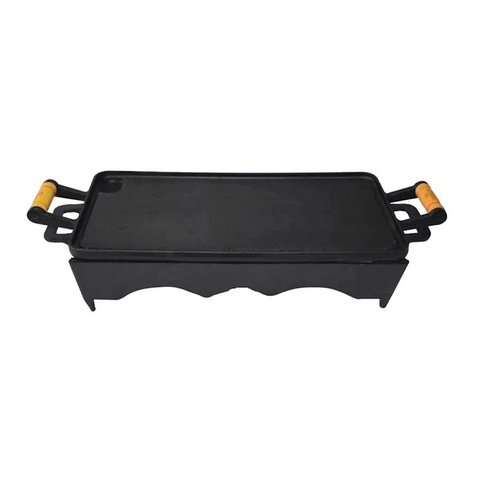 Rechaud / Bifeteira de Ferro Fundido a Álcool 2 Chamas