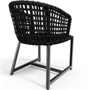 Ver imagem 5 de Jogo de Mesa Ripada 1,00m Aluminio com 4 Poltronas Corda Nautica Área Externa e Interna