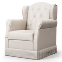 Ver imagem 1 de Poltrona de Amamentação e Descanso com Balanço Lucy P04 Suede Bege - Mpozenato